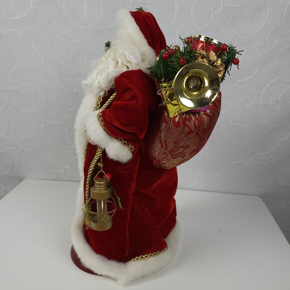 Vintage Old World Santa with Presents on Stand 17" Folk Art Santa Holiday‎ Decor - Picture 4 of 13
